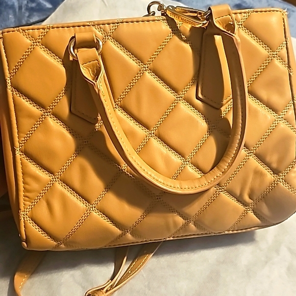 Steve Madden SM Logo Plaque Satchel, Taupe, Handles, Zip Closure - Picture 10 of 11